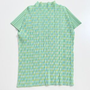 Issey Miyake Pleats Please Multicolored High Neck Top